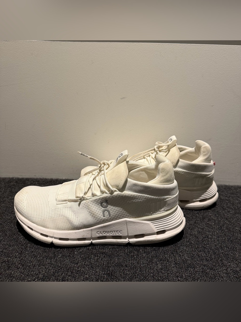 On Running Cloud Knit Sneakers - Cream/Off-White